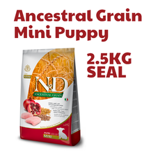 Hạt Mini Puppy Ancestral Grain -Chicken, Pomegranate | Hạt Farmina N&D Gà, Lựu cho Chó con giống nhỏ