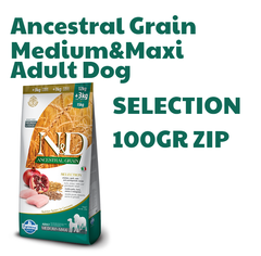Hạt Ancestral Grain SELECTION Medium&Maxi Adult DOG -Chicken, Spelt, Oats, Pomegranate | Hạt Farmina N&D Gà, Lúa mì, Yến mạch, Lựu cho Chó trưởng thành cỡ vừa và lớn
