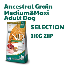 Hạt Ancestral Grain SELECTION Medium&Maxi Adult DOG -Chicken, Spelt, Oats, Pomegranate | Hạt Farmina N&D Gà, Lúa mì, Yến mạch, Lựu cho Chó trưởng thành cỡ vừa và lớn