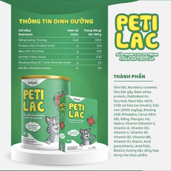 Sữa Petilac cho Mèo chứa sữa non, colostrum & chất xơ