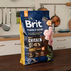 Hạt BRIT Premium by Nature ADULT M cho Chó giống nhỡ