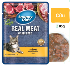 85gr - Pate Snappy Tom Real Fish Real Meat cho Mèo dạng gói