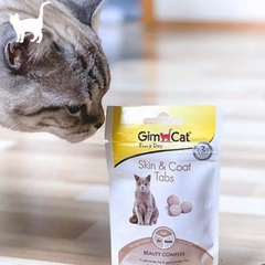 Skin Coat Tabs Gimcat - Snack dạng viên dưỡng lông và móng cho Mèo