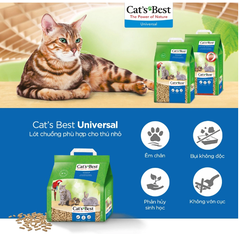 Cát gỗ Universal Cat's Best - CÁT MÈO VỆ SINH HỮU CƠ VÓN CỤC KHỬ MÙI VÀ VI TRÙNG CAT'S BEST UNIVERSAL