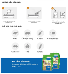 Cát gỗ Universal Cat's Best - CÁT MÈO VỆ SINH HỮU CƠ VÓN CỤC KHỬ MÙI VÀ VI TRÙNG CAT'S BEST UNIVERSAL