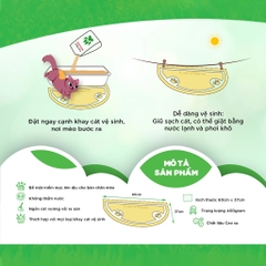 Thảm lót chậu cát mèo - Cat's Best Cat Litter Anti-Tracking Mat Thảm vệ sinh chống cát mèo vương vãi chống bám dính chân