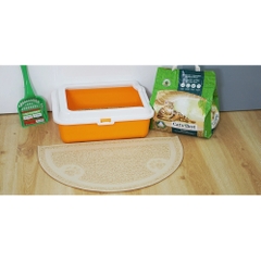 Thảm lót chậu cát mèo - Cat's Best Cat Litter Anti-Tracking Mat Thảm vệ sinh chống cát mèo vương vãi chống bám dính chân