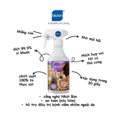 500ml - Xịt khử mùi sạch khuẩn cho Chó Mèo Bioion Pets Pounce