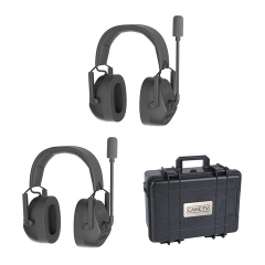 CAME-TV KUMINIK8 Duplex Digital Wireless Headset Distance up to 1500ft (450 Meters) with Hardcase - Dual Ear 2 Pack