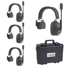 CAME-TV KUMINIK8 Duplex Digital Wireless Headset Distance up to 1500ft (450 Meters) with Hardcase - Single Ear 4 Pack