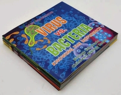 Bộ sách Virus vs. Bacteria - Bộ Full 9 cuốn  sách khoa học về an toàn phòng ngừa dịch bệnh Corona