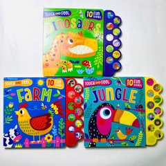 Touch and Feel Sound Book – Bộ sách âm thanh cảm ứng 3 chủ đề cực hot.