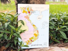 Bản đồ Việt Nam - Bản đồ gỗ ghép hình khổ A3