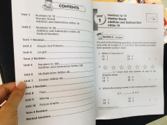 Toán Sing - Grade 1 (Phù hợp với bé lớp 1) - Complete maths guide, Step by step math, Challenging 4 in 1 maths - Bộ 3 quyển