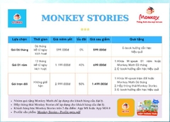 Monkey Junior và Monkey Stories gói 1 năm