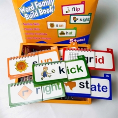 Word Family Build Book - Bộ flipbook luyện âm vần tiếng Anh chuẩn giáo trình Mỹ cho bé từ 5 tuổi
