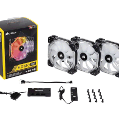 FAN CASE CORSAIR HD120 RGB (3 FAN + HUB) NEW