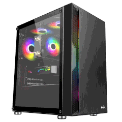 CASE MIK TM06 GAMING BLACK (Led Strip ARGB Sync Main)