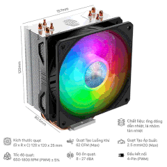 TẢN NHIỆT KHÍ COOLER MASTER HYPER 212 ARGB