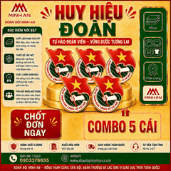 HUY HIỆU ĐOÀN TNCS HCM - NHỰA PHỦ BÓNG
