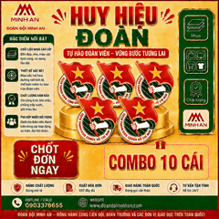 HUY HIỆU ĐOÀN TNCS HCM - NHỰA PHỦ BÓNG