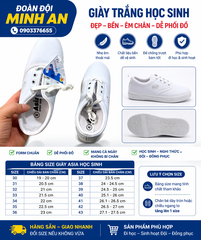 👟 GIÀY TRẮNG HỌC SINH – CHUẨN NGHI THỨC ĐỘI