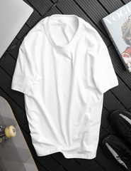 Áo thun Trơn Nam Nữ Phông Unisex Bigsize Đến 105kg 3 Màu Trắng Đen Xám Vải Cotton Cao Cấp PUNDO ATPD09