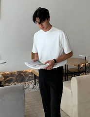Áo Thun Trơn Nam Nữ Phông Unisex Bigsize Đến 105kg 3 Màu Trắng Đen Xám Vải Cotton Cao Cấp PUNDO ATPD09