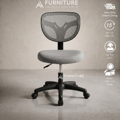 Ghế Văn Phòng ETC Grey Chân Xoay Không Tay Vịn Lưng Lưới Cao Cấp Thoáng Khí – Thoải Mái Tối Đa, Hiệu Suất Vượt Trội | ETC