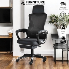 Ghế Xoay Văn Phòng, Công Thái Học, Gaming Ergonomic, Ghế Gaming Tựa Đầu Êm Ái | 818 Grey | Nội Thất Anh Hoàng