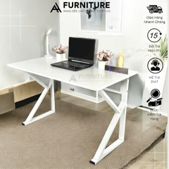 Bàn Gaming Chữ K Màu Trắng Size Lớn 120x60 Cao 75cm Sơn Tĩnh Điện Chống Trầy Thiết Kế Hiện Đại, Siêu Chắc Chắn | Mã K02 | Nội Thất Anh Hoàng