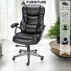 Ghế Xoay Da Giám Đốc Cao Cấp Size Châu Âu Dáng To Dày Tựa Tay Êm | AH06 | Nội Thất Anh Hoàng