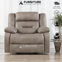 Ghế Sofa Chỉnh Cơ Có Chức Năng Ngả Cao Cấp Chất Vải Giả Da Form To Dày Dặn | SOFA99 | Nội Thất Anh Hoàng
