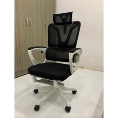 Ghế Xoay Văn Phòng 2 In 1 Màu Đen, Ghế Công Thái Học, Ghế Game Tựa Đầu 3d, Lưng Ghế Có Thể Ngả 145° | 006 | Nội Thất Anh Hoàng