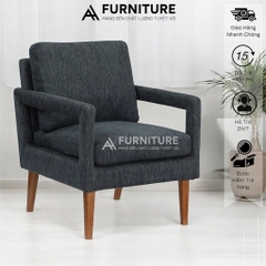 Ghế Sofa Đơn AA Furni Luxe – Chân Gỗ, Đệm Dày Êm Ái | SOFA88 | Nội Thất Anh Hoàng