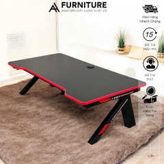 Bàn Máy Tính Gaming Splus Màu Đen Viền Đỏ Ngồi Kiểu Nhật Gấp Gọn Tiện Lợi | KB02 | Nội Thất Anh Hoàng