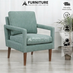 Ghế Sofa Đơn AA Furni Luxe – Chân Gỗ, Đệm Dày Êm Ái | SOFA88 | Nội Thất Anh Hoàng