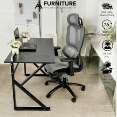 Bàn Gaming Chữ K Màu Trắng Size Lớn 120x60 Cao 75cm Sơn Tĩnh Điện Chống Trầy Thiết Kế Hiện Đại, Siêu Chắc Chắn | Mã K02 | Nội Thất Anh Hoàng