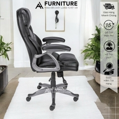 Ghế Xoay Da Giám Đốc Cao Cấp Size Châu Âu Dáng To Dày Tựa Tay Êm | AH06 | Nội Thất Anh Hoàng
