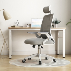 Ghế Văn Phòng, Ghế Lưng Lưới Công Thái Học Ergonomic Thông Minh Hỗ Trợ Giảm Đau Mỏi Lưng | 401 Trắng | Nội Thất Anh Hoàng