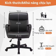 Ghế Xoay 360 Da Pu Cao Cấp Form Rộng Êm Ái | AH05 | Nội Thất Anh Hoàng
