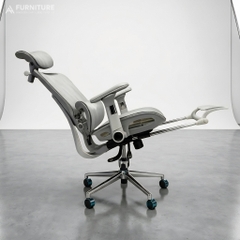 Ghế Xoay Công Thái Học Model 905 Grey, Gác chân, Tựa cổ, Tựa Lưng Thay Đổi Linh Hoạt Thiết Kế Bảo Vệ Cột Sống Ngả Lưng 145 Độ