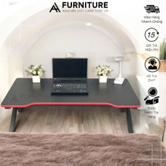 1 Bộ Bàn Ghế Máy Tính Gaming Splus Màu Đen Gấp Gọn Tiện Lợi KB02 + Tatami Xám | Nội Thất Anh Hoàng
