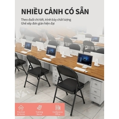 Ghế Gấp Gaming- Ghế Xếp Văn Phòng Di Động, Chịu Tải Cao, Tiện Lợi | Nội Thất Anh Hoàng