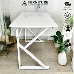 Bàn Gaming Chữ K Màu Trắng Size Lớn 120x60 Cao 75cm Sơn Tĩnh Điện Chống Trầy Thiết Kế Hiện Đại, Siêu Chắc Chắn | Mã K02 | Nội Thất Anh Hoàng