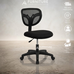 Ghế Văn Phòng ETC Black Chân Xoay Không Tay Vịn Lưng Lưới Cao Cấp Thoáng Khí – Thoải Mái Tối Đa, Hiệu Suất Vượt Trội | ETC