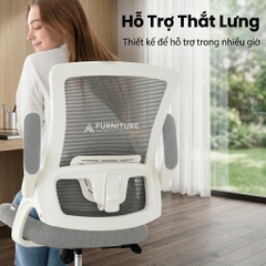 Ghế Xoay Văn Phòng Lưng Lưới DBS Grey - Ghế Làm Việc Công Thái Học Cao Cấp, Tay Nâng Linh Hoạt | Nội Thất Anh Hoàng