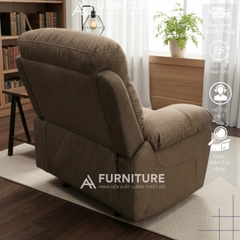 Ghế Sofa Xám Chỉnh Cơ Có Chức Năng Ngả Cao Cấp Chất Vải Nỉ Bố | SOFA ĐƠN RB | Nội Thất Anh Hoàng