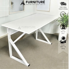 Bàn Gaming Chữ K Màu Trắng Size Lớn 120x60 Cao 75cm Sơn Tĩnh Điện Chống Trầy Thiết Kế Hiện Đại, Siêu Chắc Chắn | Mã K02 | Nội Thất Anh Hoàng