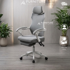 Ghế Xoay Văn Phòng, Công Thái Học, Gaming Stream Model: 302 Black , Có Tựa Đầu Êm Ái, Thiết Kế Độc Đáo | Nội Thất Anh Hoàng